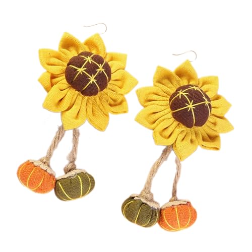 Elegante Herbstohrringe Handgefertigte Stoffkürbis Sonnenblumen Dangle Großes Statement Tragbar Für Trendige Frauen Casual Wear Ohrringe Elegante Herbstohrringe Handgefertigte Stoffkürbis Sonnenblumen Dangle Großes Statement Tragbar Für Trendige Frauen Casual Wear Ohrringe von Watreketal