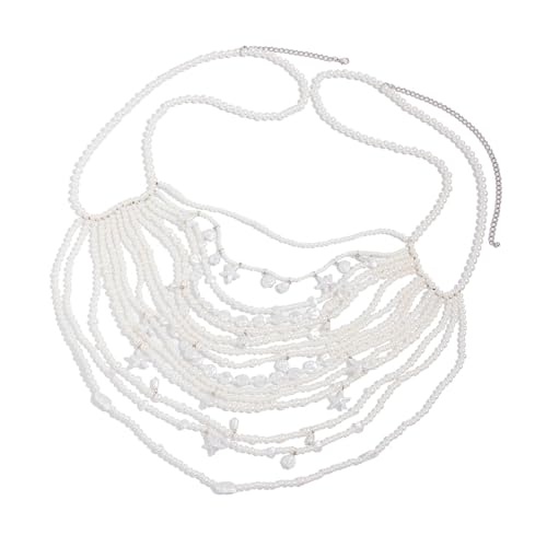 Elegante Perlenkettenkette Verstellbare Quastenzubehör Frauen Brust Geeignet Für Partys Und Event Accessoires von Watreketal
