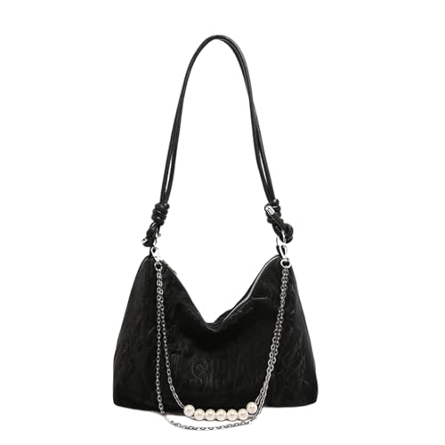 Elegante Umhängetasche Ästhetische Perlenkette Mehrzweckfarbpu Leder Achsel Großkapazität Handtasche Elegante Frauen Schulter von Watreketal