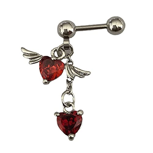 Engelsflügel Dangle Ohrringe Herz Drop Zirkon Ohrring Für Frauen Mädchen Valentinstag Jubiläumsgeburtstagsgeschenk Hypoallergen Engel Wings Ohrmanschetten von Watreketal