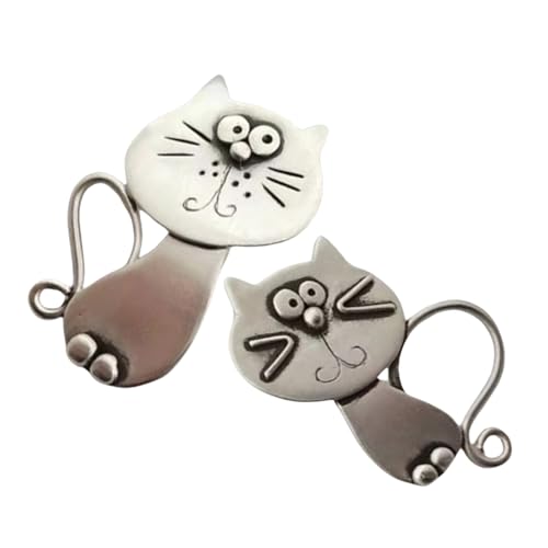 Entzückende Vintage Katzen Ohrringe Elegante Retro Katzen Individuelle Ohrstollen Für Datteln Die Exquisite Handwerkskunst Ausgleichen von Watreketal