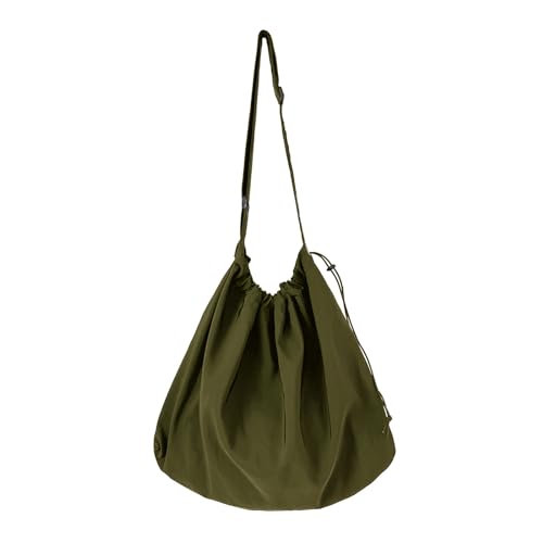 Fashion Crossbody Bag Draw String Lady Geldbeutel Lässig Schulter Großkapazität Für Mädchen Frauen Nylon Tasche Große Kapazität Nylon Umhängetasche von Watreketal