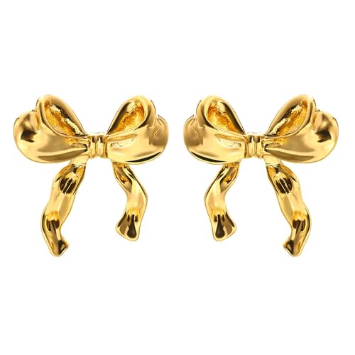 Fashion Metal Bowknot Ohr Studie Elegante Hengte Ohrringe Süße Coole Piercing Statement Schmuck Geburtstag Geschenk Mode Für Mädchen Accessoires Durchbohrt von Watreketal