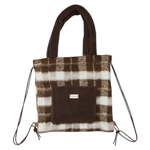 Fashion Recond Taschen Unterarmtasche Für Mädchen Vielseitiger Plüsch Achselhöhlen Tasche Winterhandtasche Rucksack Großer Kapazität Mode Zum Einkaufen von Watreketal