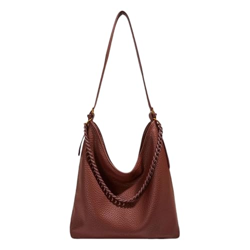 Frauen Ästhetische Umhängetasche PU Leder Pendelung Großer Kapazität Achselhilfe Fashion Handtasche Einfache Achselwahrer Achsel Achsel von Watreketal