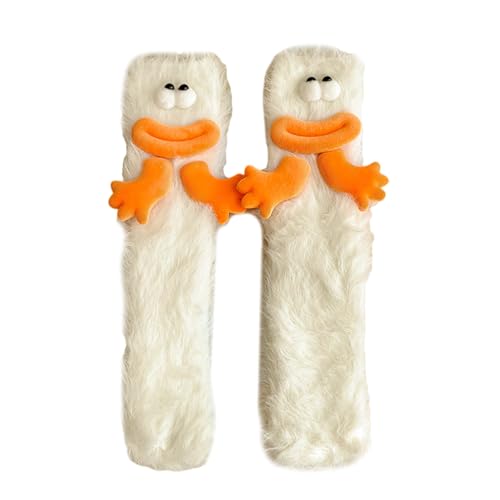 Frauen Dicker Warme Fuzzy Socken Plüsch Winter Für Schlaf Weich Gemütlich Lustige Knöchel Crews Streetwear Damen Fuzzy Cosy Weiche Slipper Socken von Watreketal