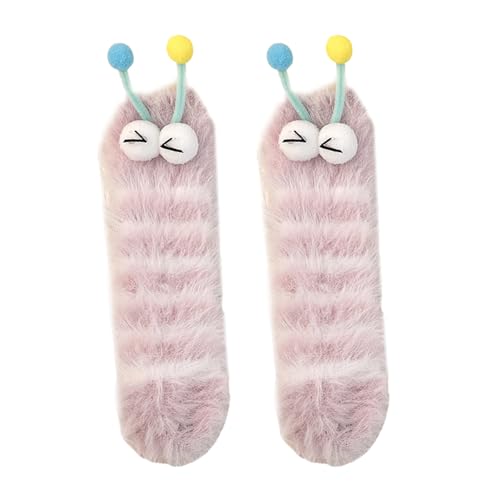 Frauen Dicker Warme Fuzzy Socken Plüsch Winter Für Schlaf Weich Gemütlich Lustige Knöchel Crews Streetwear Damen Fuzzy Cosy Weiche Slipper Socken von Watreketal
