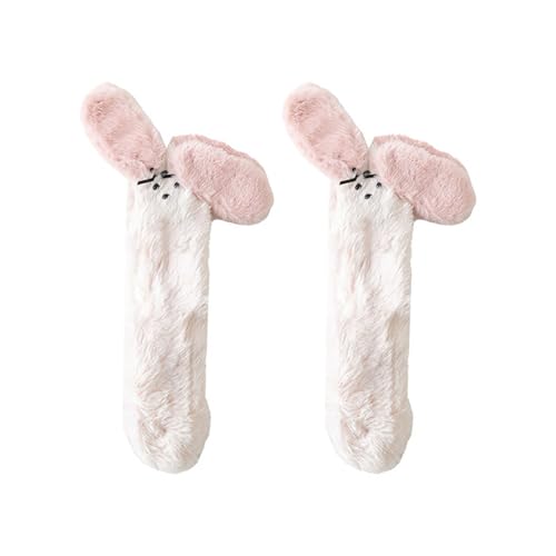 Frauen Fuzzy Plüsch Verdickte Slipper Socken Cartoon Hund Ohren Warmer Winter Weicher Fleece Home Sleeping Coory Warm von Watreketal