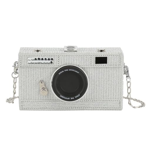 Frauen Kamera Box Umhängetasche Quadratischer Kettenriemen Crossbody PU Leder Botener Umschlag Kupplung Frauen Kamera Box Schulterkette Gurt Crossbody Hüllkurve Clutch von Watreketal