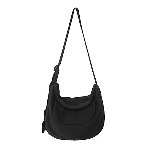 Frauen Leinwand Schultertasche Männer Lässig Crossbody Solid Color Messenger School Große Kapazität Frauen Lässig Messenger Solid Color Schulter Männer Canvas Crossbody von Watreketal