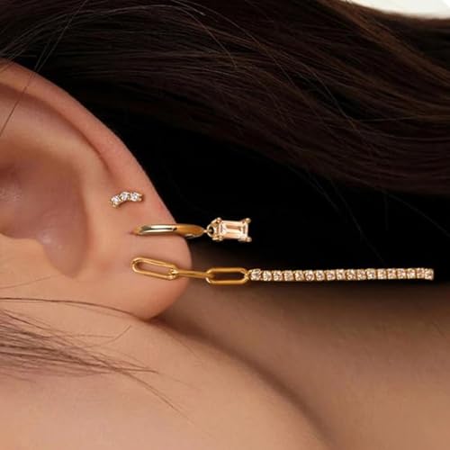 Funkelnde Zirkonkette Ohrringe Set Luxuriöser Langes Quasten Ohrringe Set Mit Zirkonia Für Mode Enthusiasten Trendige Ohrzubehör Accessoires von Watreketal