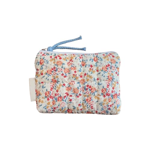 Gesteppte Baumwollkosmetikbeutel Reißverschlussmünzen Geldbörse Wechseln Taschen Schöne Muster Multifunktionaler Speicherorganisator Sterd Make Up von Watreketal