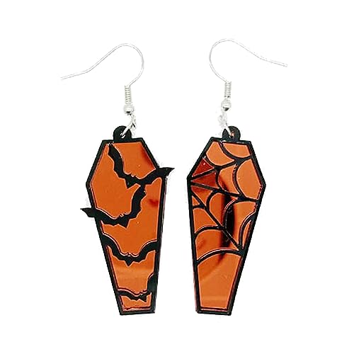 Halloween Acryl Spiderweb Coffin Dangle Ohrringform Ohrringe Lustige Leuchten Schmuckgeschenke Statement Ohrring Acryl Spiders Webohrringe Halloween von Watreketal