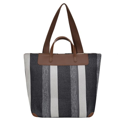 Handtasche Mit Großer Kapazität Für Frauen Mädchen Mädchen Kontrastfarbe Umhängetasche Mode Stripe Achselgröße Achselgröße Große Kapazität Schulter Achsel Kontrast Farb Handtasche Trend Unterarm von Watreketal