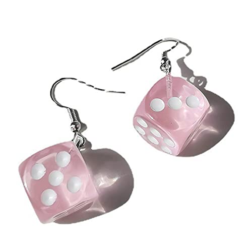 Harzwürfel Erohrungen Cool Lustige Lustige Kubisch Geometrische Drop Ohrringe Ästhetische Würfel Night Club Party Schmuck Würfel Earring Für Frauen Hangle von Watreketal