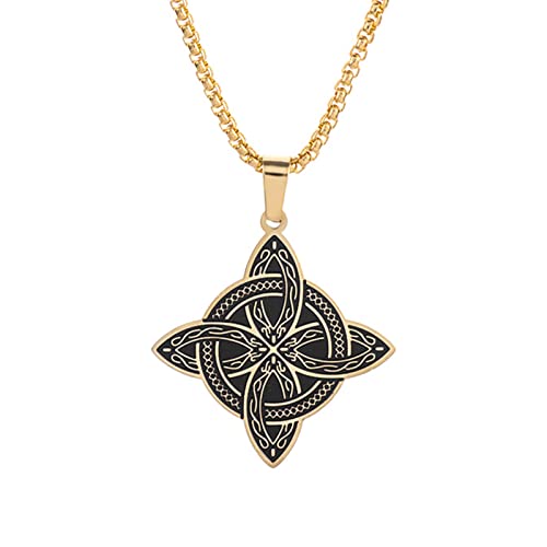 Hexenknoten Edelstahl Halskette Schutz Amulett Hexerei Anhänger Schmuck Geschenk Witch Halskette Silber Gold Edelstahl Für Frauen Männer Gold Hexenknoten Edelstahl Halskette Schutz Amulett Hexerei Anhänger Schmuck Geschenk Witch Halskette Silber Gold Edelstahl Für Frauen Männer Gold von Watreketal