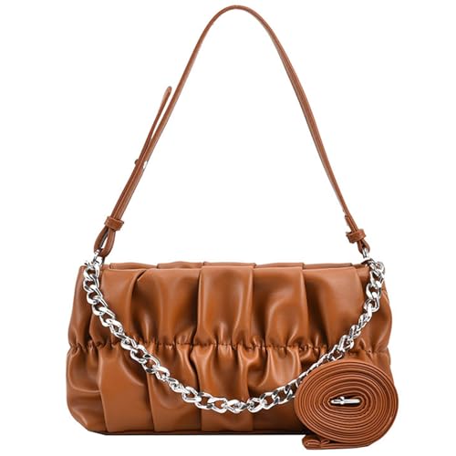 Ketten Umhängetasche Wolke Wie Geldbeutel Plissierter Unterarm Trendy Tte Für Mädchen Dating Arbeit Falten Umhängetasche PU Clutch Handtasche von Watreketal