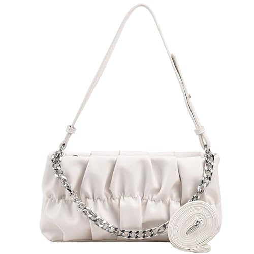 Ketten Umhängetasche Wolke Wie Geldbeutel Plissierter Unterarm Trendy Tte Für Mädchen Dating Arbeit Falten Umhängetasche PU Clutch Handtasche von Watreketal