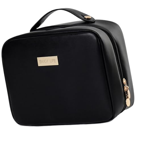 Kosmetikbeutel Große Kapazität Toilette Reisem Make Up PU Leder Organisatoren Strand Für Frauen Und Mädchen PU Leder Wash Handheld Travel Make Up Große Kapazität von Watreketal