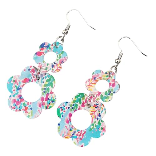 Leichte Acrylohrringe Mit Einzigartigen Blumen Und Leopard Designs Stilvoller Ohrhänger Für Modebegeisterte Leichte Ohrringe Für Frauen von Watreketal
