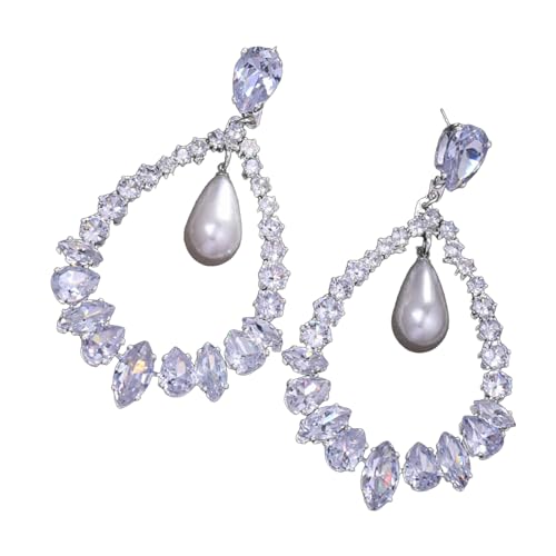 Mode Frauen Zirkon Ohrringe Für Frauen Mit Großen Zirkonsteinen Für Modebegeisterte CZ Stone von Watreketal