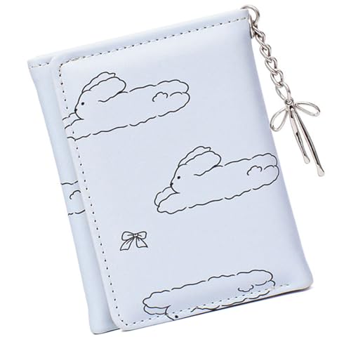 Mode Girls Bows Brieftasche Ästhetik Kartenhalter Triufold Coin Geldbörse Geldstasche Mit Klarem Fenster Für Frauen Stilvolle Persönlichkeit Wallet von Watreketal