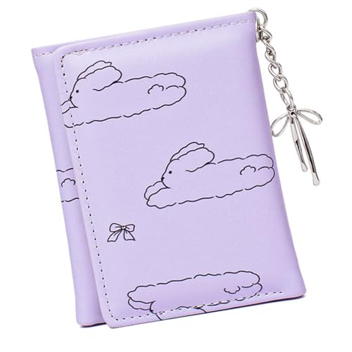 Mode Girls Bows Brieftasche Ästhetik Kartenhalter Triufold Coin Geldbörse Geldstasche Mit Klarem Fenster Für Frauen Stilvolle Persönlichkeit Wallet von Watreketal
