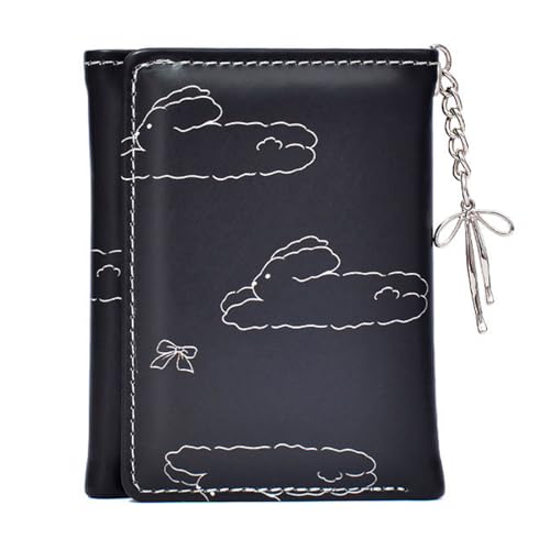 Mode Girls Bows Brieftasche Ästhetik Kartenhalter Triufold Coin Geldbörse Geldstasche Mit Klarem Fenster Für Frauen Stilvolle Persönlichkeit Wallet von Watreketal