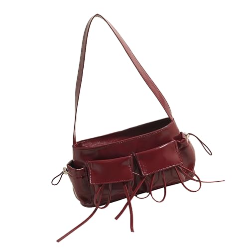 Mode PU Leder Mehrere Taschen Umhängetasche Für Frauen Feste Farbe Süß von Watreketal