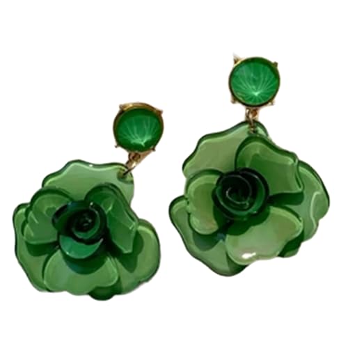 Mode Rose Drop Ohrringe Vielseitige Rose Dangle Ohren Stilvolle Ohrstifte Für Modewächter Erwachsene Einstellbare Länge Ohrringe von Watreketal