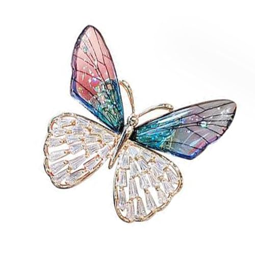 Mode Strasssteine ​​verkrustete Schmetterlingsnadel Vielseitige Schmetterlingsbrosche Für Frauen Für Partys Datteln Formelle Kleidungsnadel von Watreketal