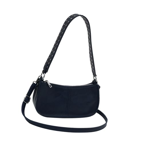Modische 90er Styles Frauen Nieten Besetzt Crossbody Bag PU Leder Kleine Schultertasche Mit Abnehmbar von Watreketal