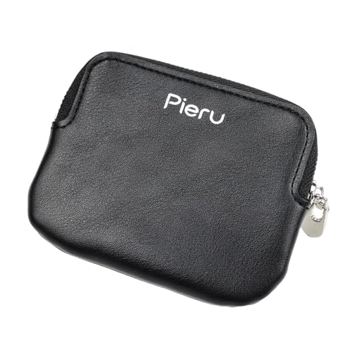 Multi Slot Brieftaschen Taschenkartenhalter Leder Schlüsseltaschenhalter Bank Geldbeutel Solid Color Reißverschluss Tragbarer Kompakt von Watreketal