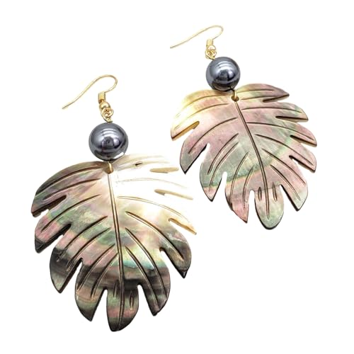 Natürliche Muscheln Dangle Ohrringe Perlen Perlen Ohrringe Adorment von Watreketal