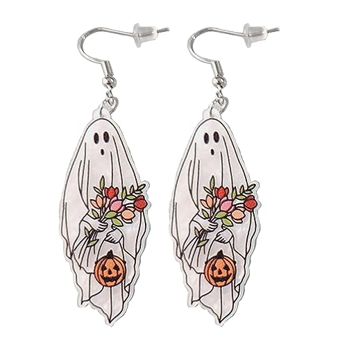 Niedliche Dangle Ohrringe Frauen Mädchen Modischen Acryl Drop Kreative Einzigartige Schmuck Halloween Geschenk Halloween Ohrringe von Watreketal