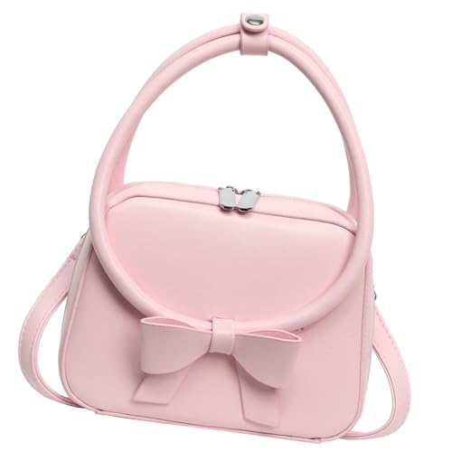PU Leder Bogenknoten Verstellbarer Crossbody Geldbörse Für Frauen Solid Color Umhängetasche Handtasche Mit Oberen Und Verstellbarer Gurthandtasche Mit Reißverschluss von Watreketal