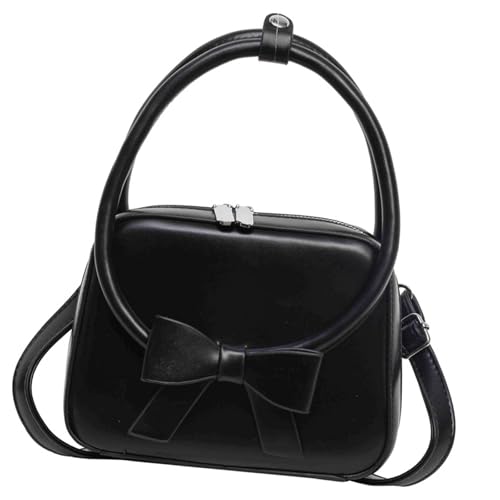 PU Leder Bogenknoten Verstellbarer Crossbody Geldbörse Für Frauen Solid Color Umhängetasche Handtasche Mit Oberen Und Verstellbarer Gurthandtasche Mit Reißverschluss von Watreketal