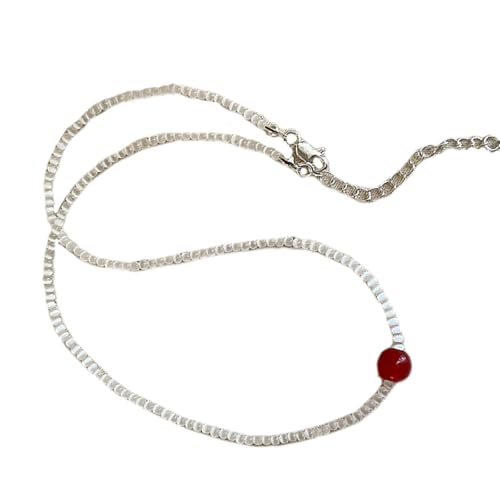 Raffinierte Wasserperlenkette Halskette Mit Achaten Lieben Herzperlen Accessoire Für Weibliche Schmuckbegeisterte Personalisieren Stilkette Halskette von Watreketal