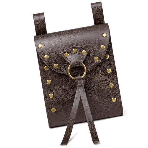 Renaissances Brieftaschen PU Ledermünze Beutel Mittelalterlicher Würfel Taille Multifunktional Wechsel Geldbeutel Für Erwachsene Renaissancegürtel Kleine Würfel Münze PU Leder Taille Für Frauen Mann von Watreketal