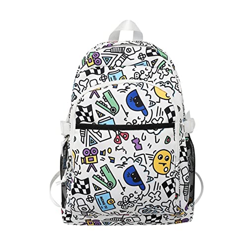 Schüler School Tasche Große Kapazität Freizeit Rucksack Frauen Reisen Teenager Graffiti School Casual Daypack Schüler Schoolbag Teenager Graffiti Backpack Girls Laptop Rucksack Casual Daypack von Watreketal