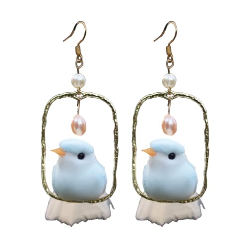 Simulierte Vogelohrringe Tit Ohr Anhänger Chinesische Stil Tropfenringe Für Alte Kulturliebhaber Nachdenkliche Geschenke Sammlerzubehör von Watreketal