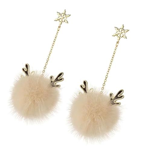Snowflake Hairball Ohrringe Elegante Drop Fashion Party Schmucklegierung Textur Für Frauen Und Teenager Festival von Watreketal