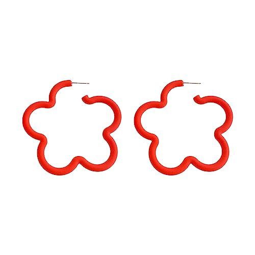 Spielerische Bonbonfarbene Blumenohrringe Bonbonfarbene Blumenblöcke Ohrstecker Geschenk Für Frauen Mädchen Blumenohrringe von Watreketal