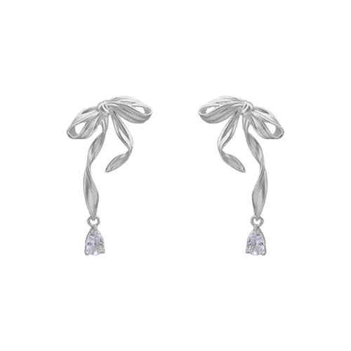 Sprudeln Zirkon Bowknot Ribbon Ohrstifte Leichtes Design Eleganter Accessoires Geformtes Schmuck Für Tägliche Kleidung Für Vielseitige Accessoires von Watreketal