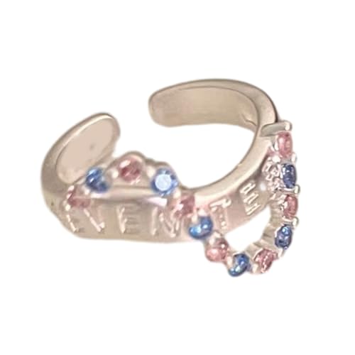 Stern Verstellbare Ringe Mond Dating Legierung Stern Eröffnung Aufsichtsfangen Fingergeschenk Für Frauen Mädchen Für Freundin Und Freund Paare Single von Watreketal