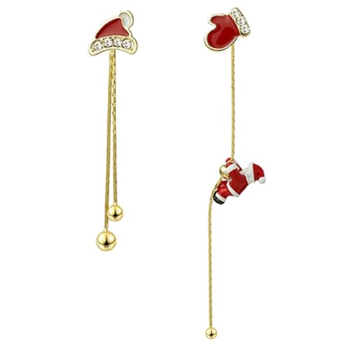 Stilvolle Feiertagsthemen Dangle Ohrringe Weihnachten Asymmetrische Ohrringe Quasten Ohrzubehör Für Party Kleidung Partyzubehör von Watreketal