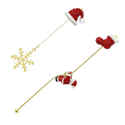 Stilvolle Feiertagsthemen Dangle Ohrringe Weihnachten Asymmetrische Ohrringe Quasten Ohrzubehör Für Party Kleidung Partyzubehör von Watreketal