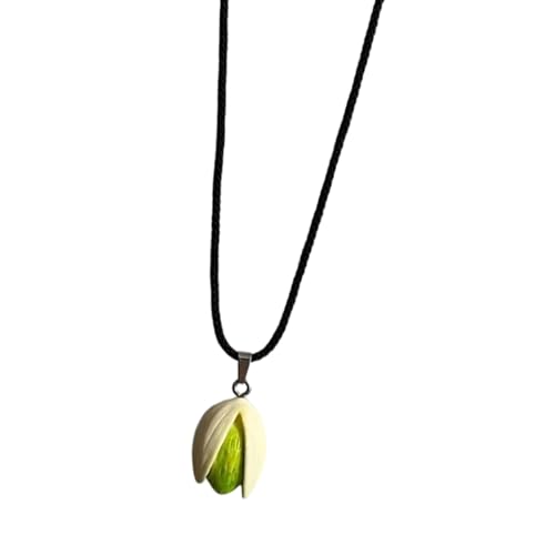 Stylische Pistazien Nachahmung Halskette Mit Detailliertem Handwerkskunst Für Studenten Und Enthusiasten Täglich Pistazien Halskette von Watreketal