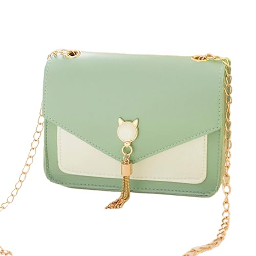 Süße Katzenquasten Umhängetasche Leder Handtaschen Mode Crossbody Tasche Casual Messenger Small Square Fashion Umhängetasche Einzigartiges Design Kompakt Und Leicht von Watreketal