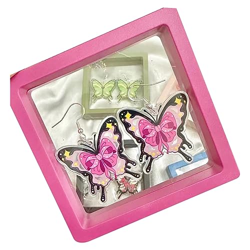 Süßer Cooler Schmetterling Dangle Ohrringe Einzigartige Acryl Drop Mode Ohr Haken Statement Schmuck Acryl Dangle Einzigartiges Design Süßes Accessoires Leicht Gewicht von Watreketal